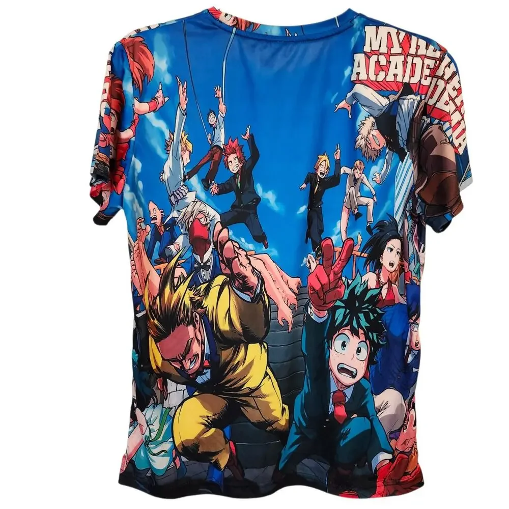 Anime Shirt My Hero Academia Japanese Manga Art All Over Print Youth XL Adult S